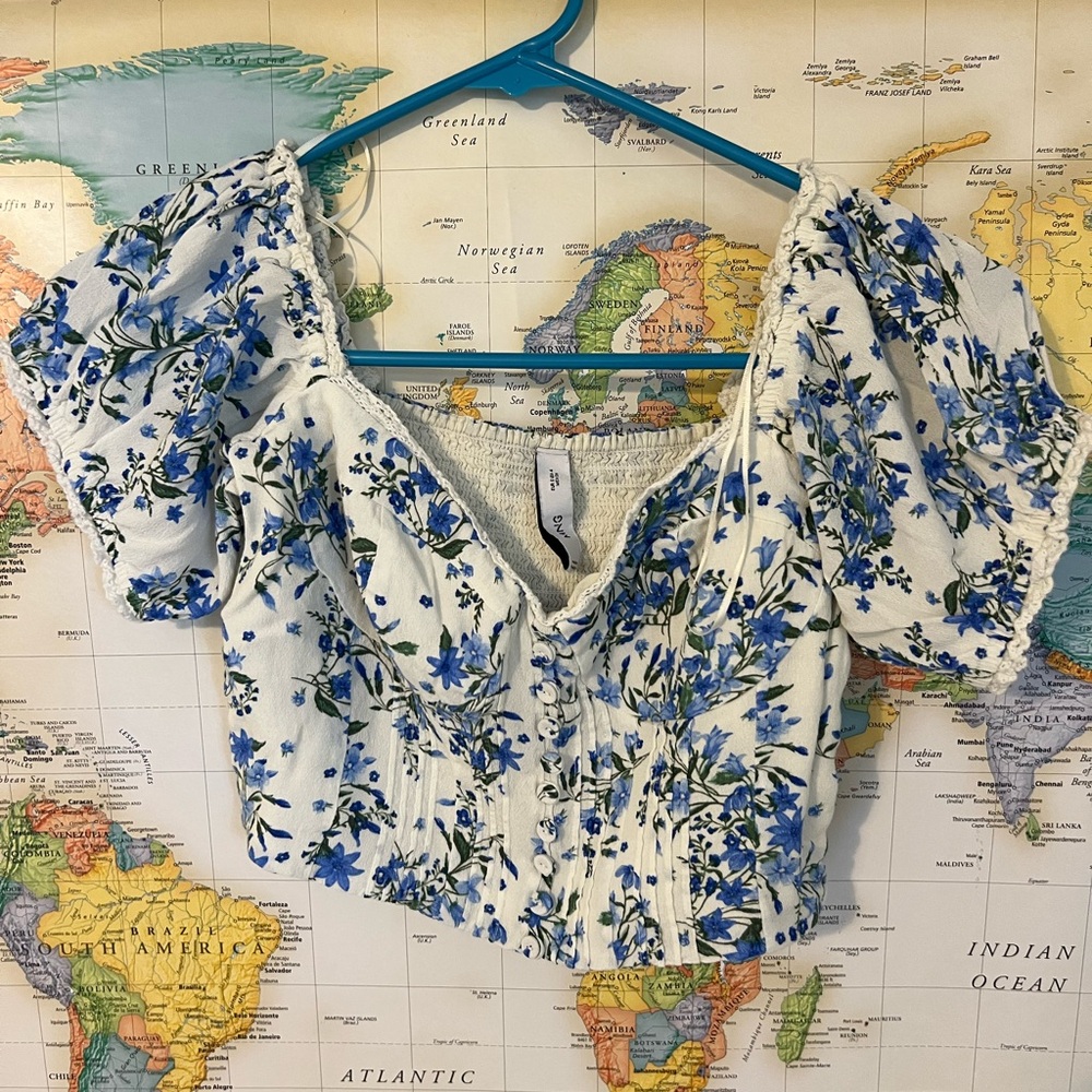 Mango Floral Top - Size S